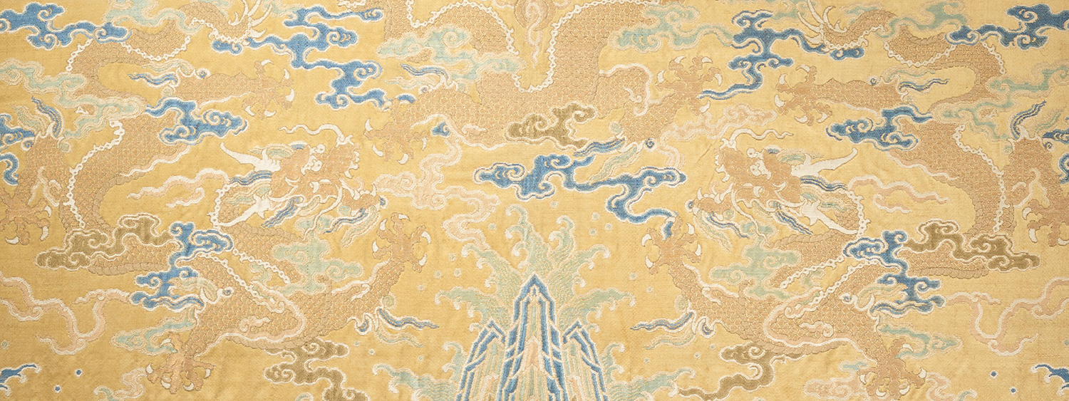 Qing Dynasty 'Dragon' Throne Cushion Cover